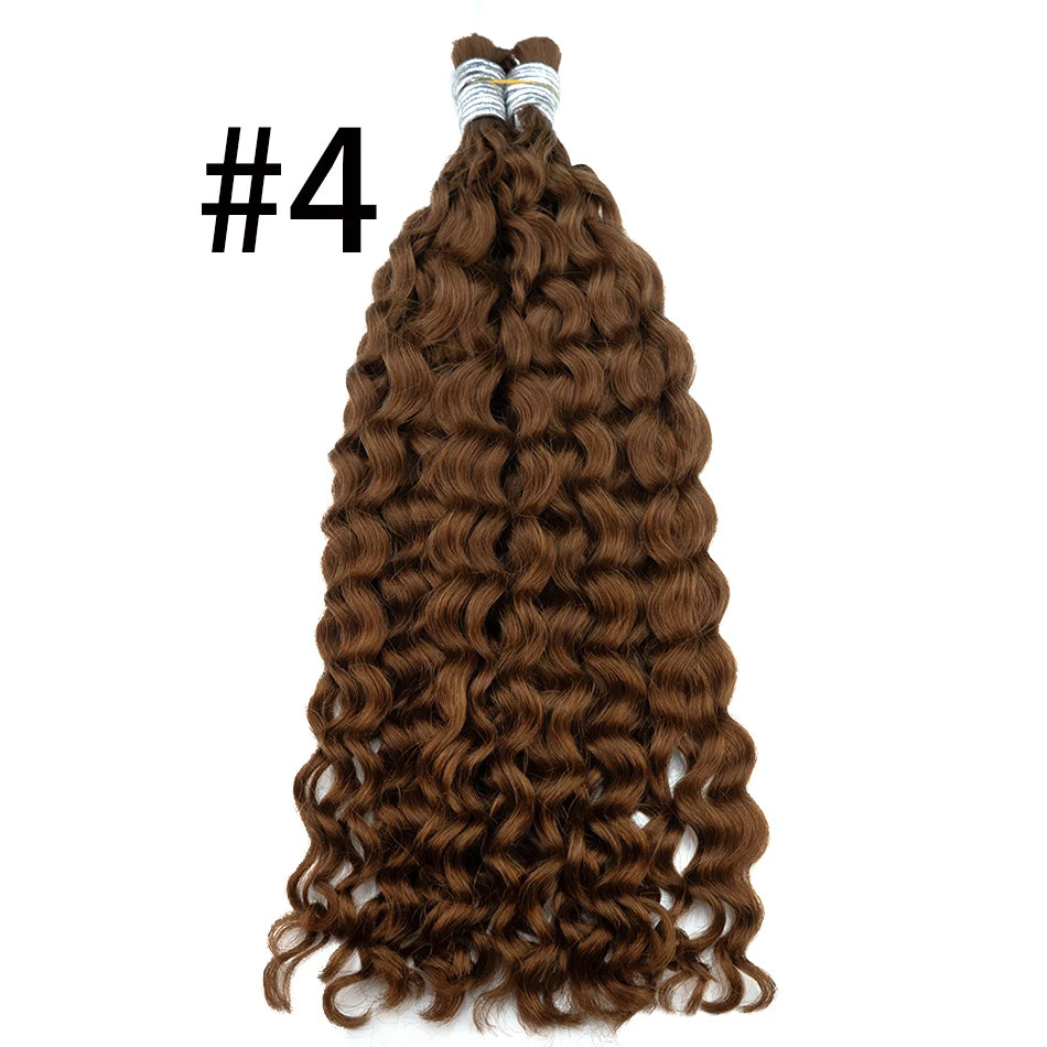 12A Raw Bulk Human Hair Deep Wave For Braiding Deep Wave Burmese Curly No Weft Brazilian Remy Hair Extensions Bundles 100 Grams