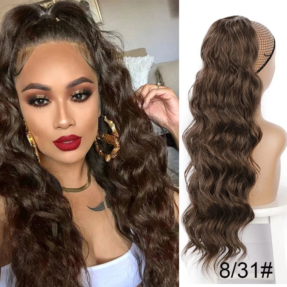 Synthetic Claw Clip In Short Ponytail Curly Pony Tail Clip-on hair False Wig House Pony Extension Hairpiece For Women