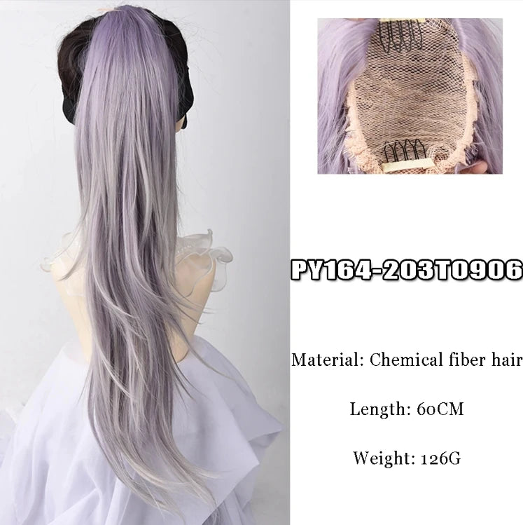 Synthetic Claw Clip In Short Ponytail Curly Pony Tail Clip-on hair False Wig House Pony Extension Hairpiece For Women