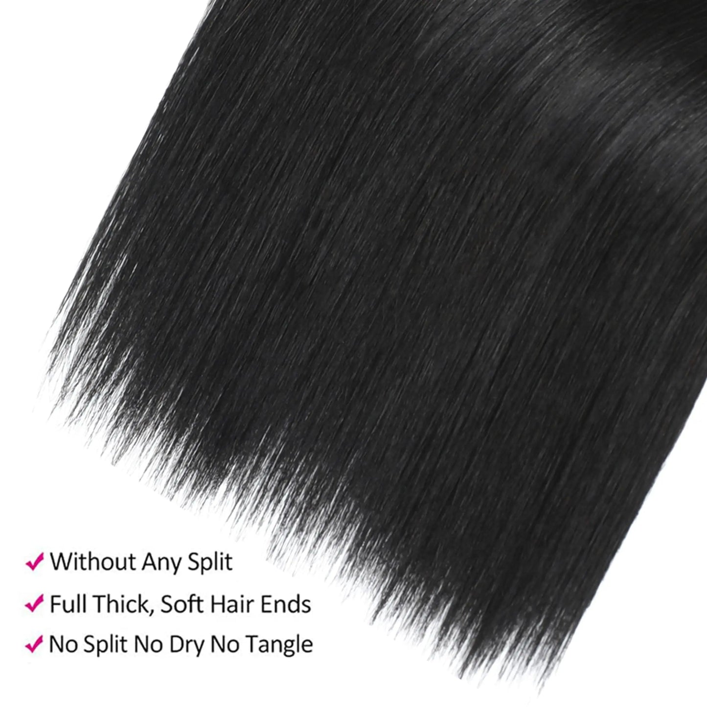 Brazilian Straight Hair Bundles 28 30 32 Inch 12A Virgin Remy Straight Human Hair Bundles 100% Unprocessed Remy Hair Bundles #1B