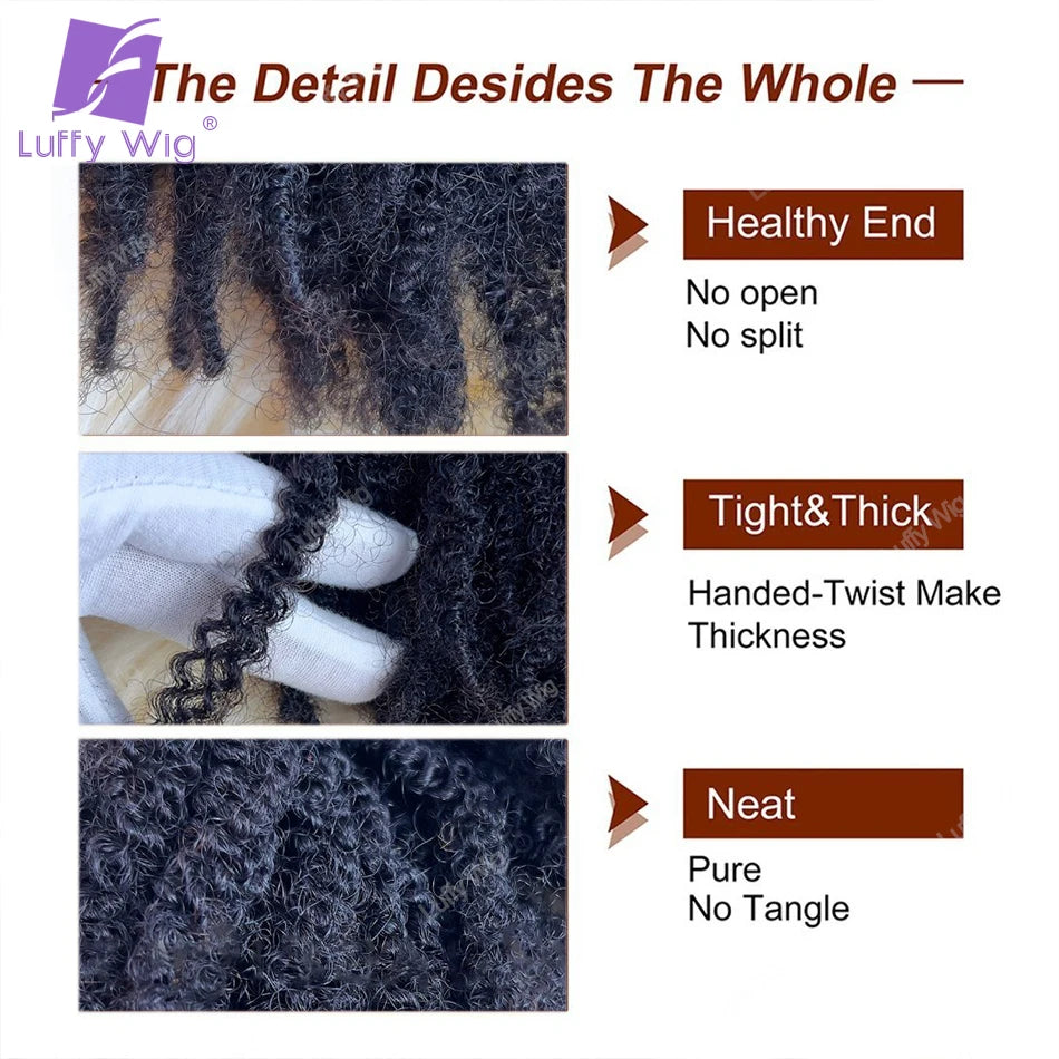 Afro Kinky Curly Locks Hair Extensions Burmese Remy Human Braiding Hair Bulk For Twist Braids Double Drawn Box Crochet No Weft