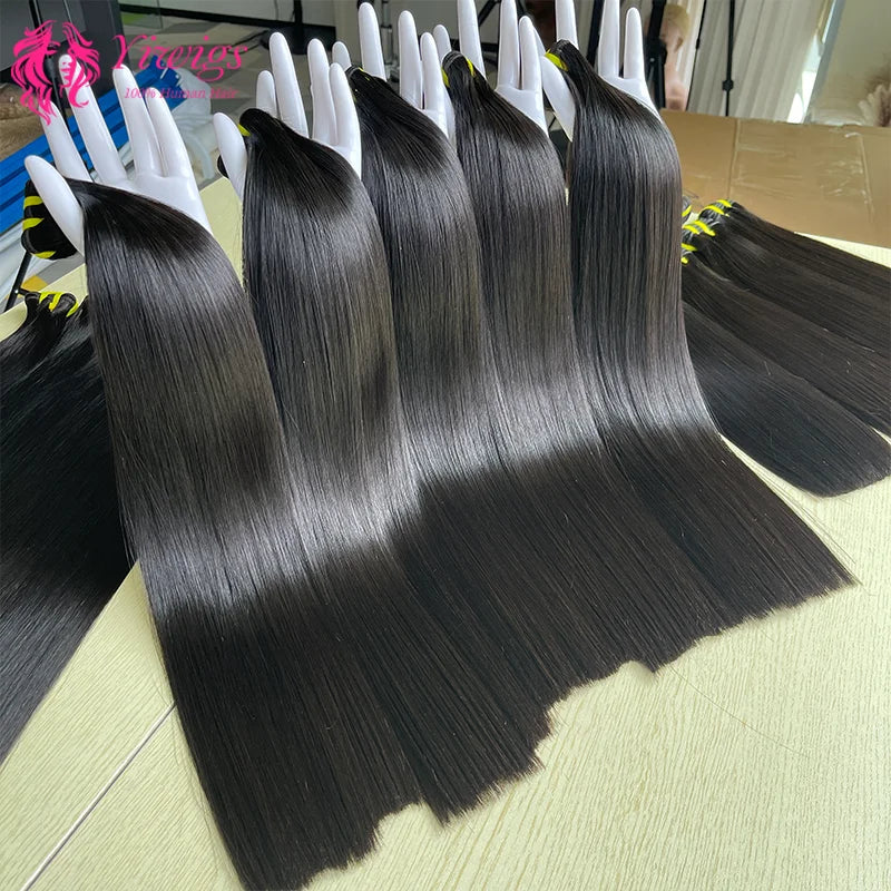 YIWIGS 16A Vietnamese Super Double Drawn Bone Straight 100% Human Hair Bundles Unprocessed Weaving Human Hair For Women