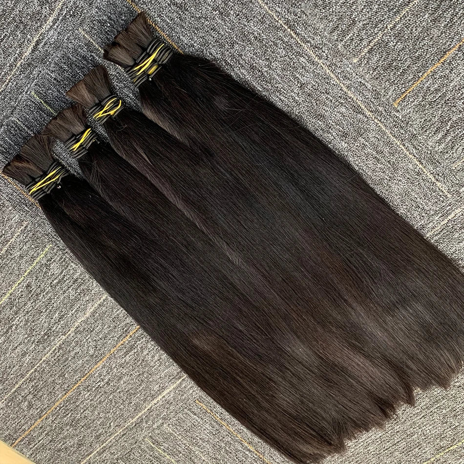 10A Virgin 100% Natural Balck Bone Straight Human Hair Bulk For Braiding Extensiones Cabelo Humano Weaving Unprocessed No Hair