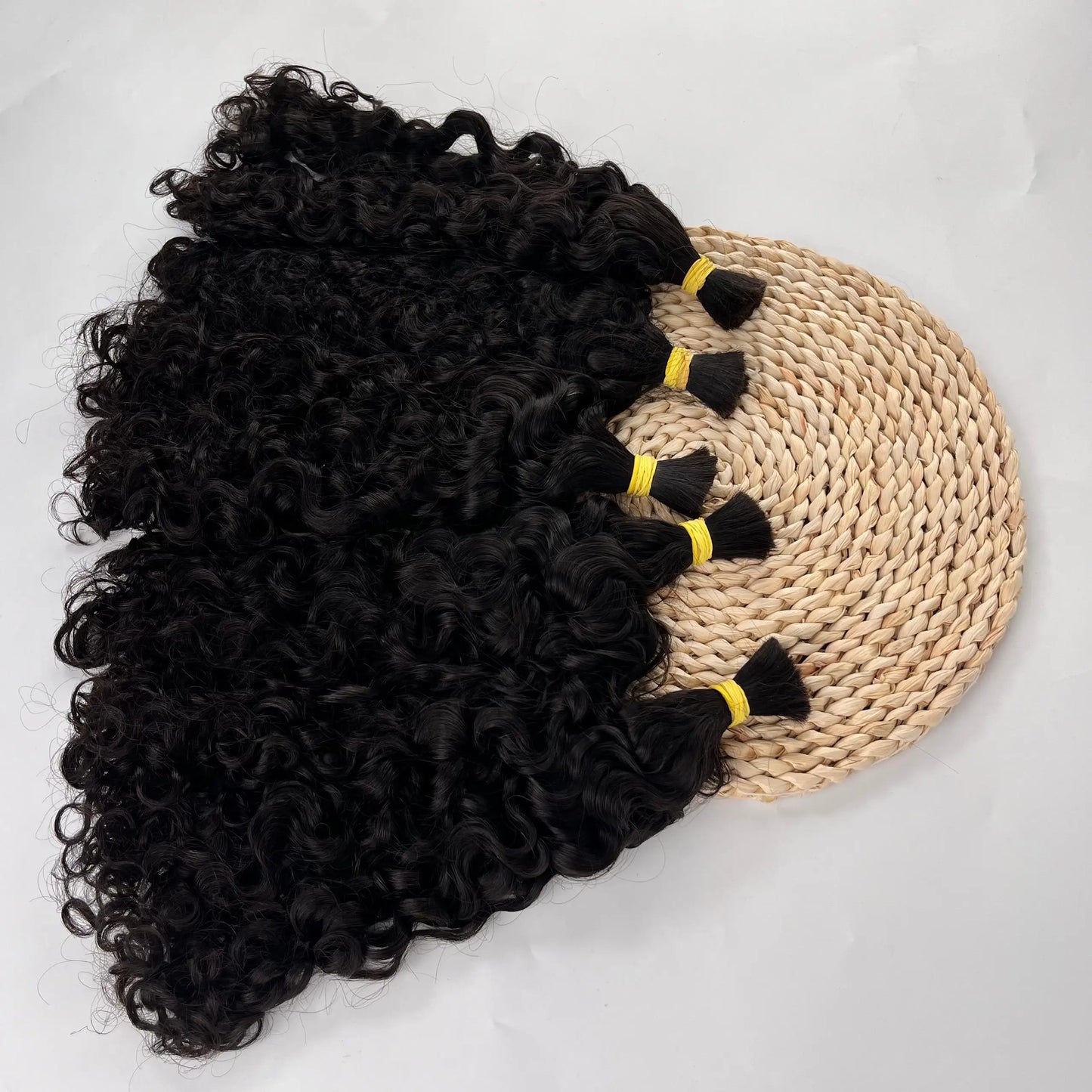 For Braiding Bulk Hair Human Hair Kinky Curly Bulk Hair Extensions For Braids Double Drawn Bulk Hair Bundles No Weft Wholesale