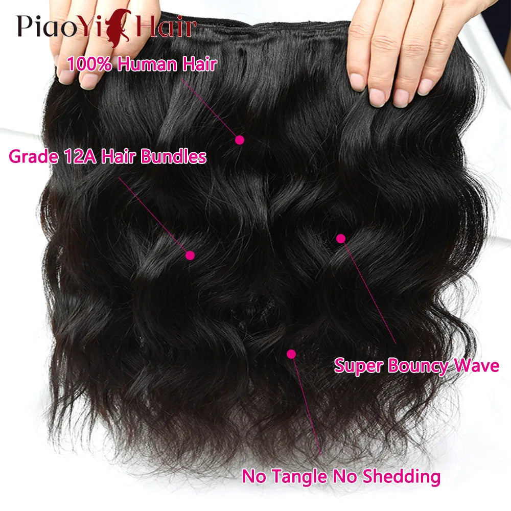 12A Double Drawn Body Wave Human Hair Bundles 100% Human Hair Brazilian Virgin Human Hair Extensions For Women Cheap Human Hair