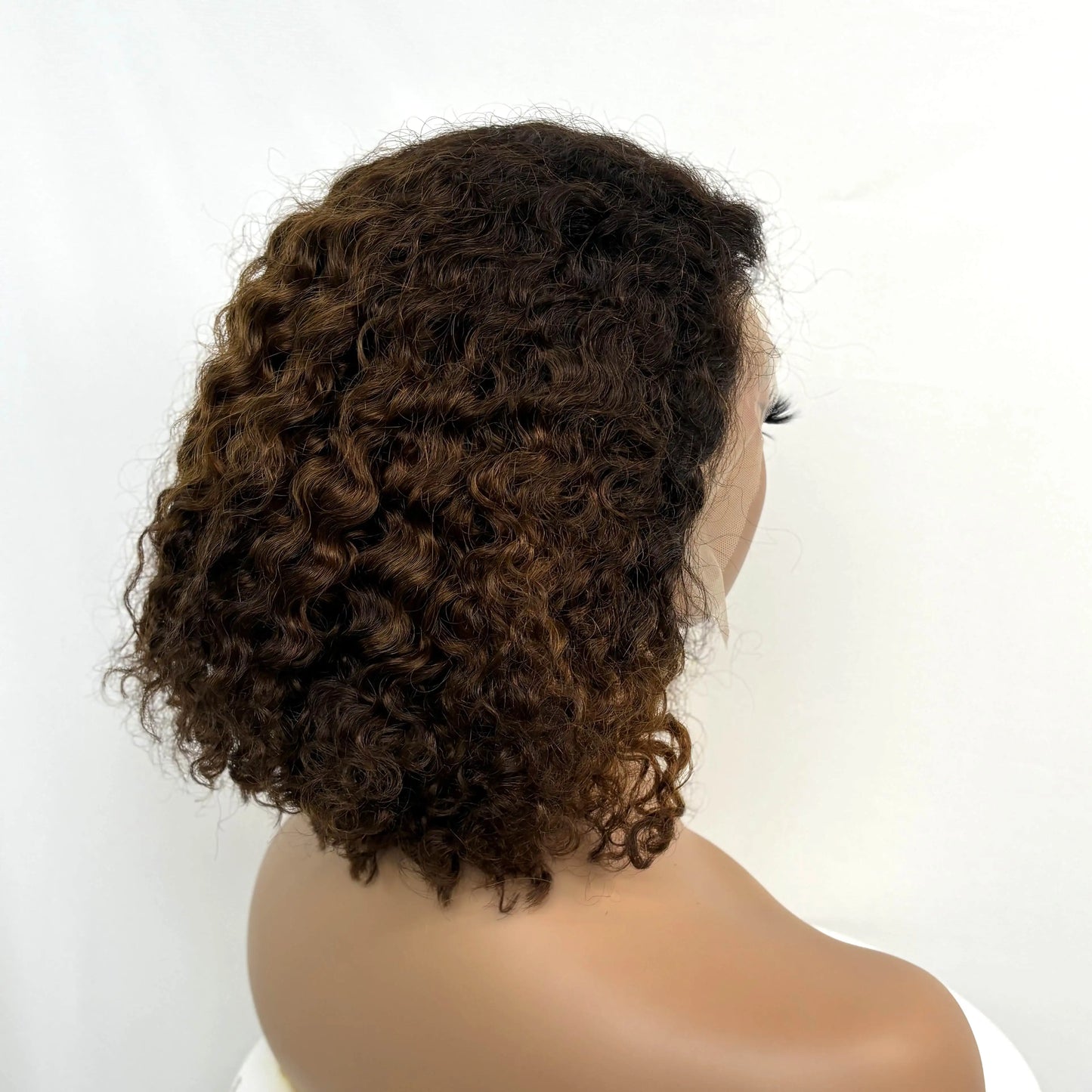 250% Density 4/30/4 Higjlight Ombre Short Water Wave Bob Wig Human Hair Wigs 13x4 Lace Frontal Deep Wave Curly Wig for Women