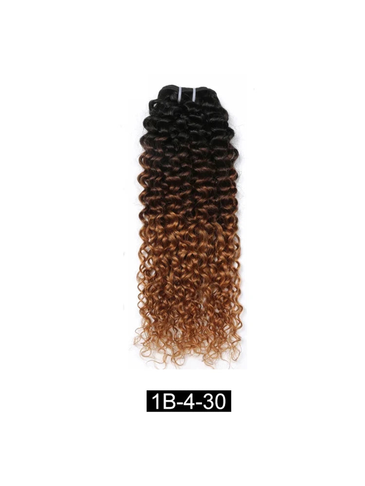 Spark 1/3/4 Bundles Afro Kinky Curly Human Hair Extensions Ombre Brazilian 100% Human Hair Weave Bundles