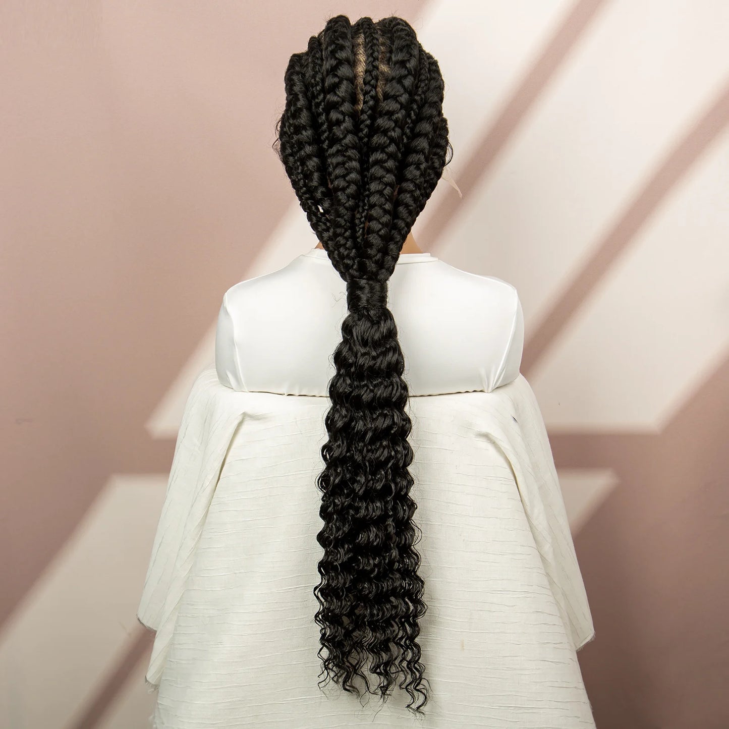 African Black Women Braided Wigs Double Lace Cornrow Braided Wig with Baby Hair Full Lace Frontal 30 Inch Natural Braiding Hair