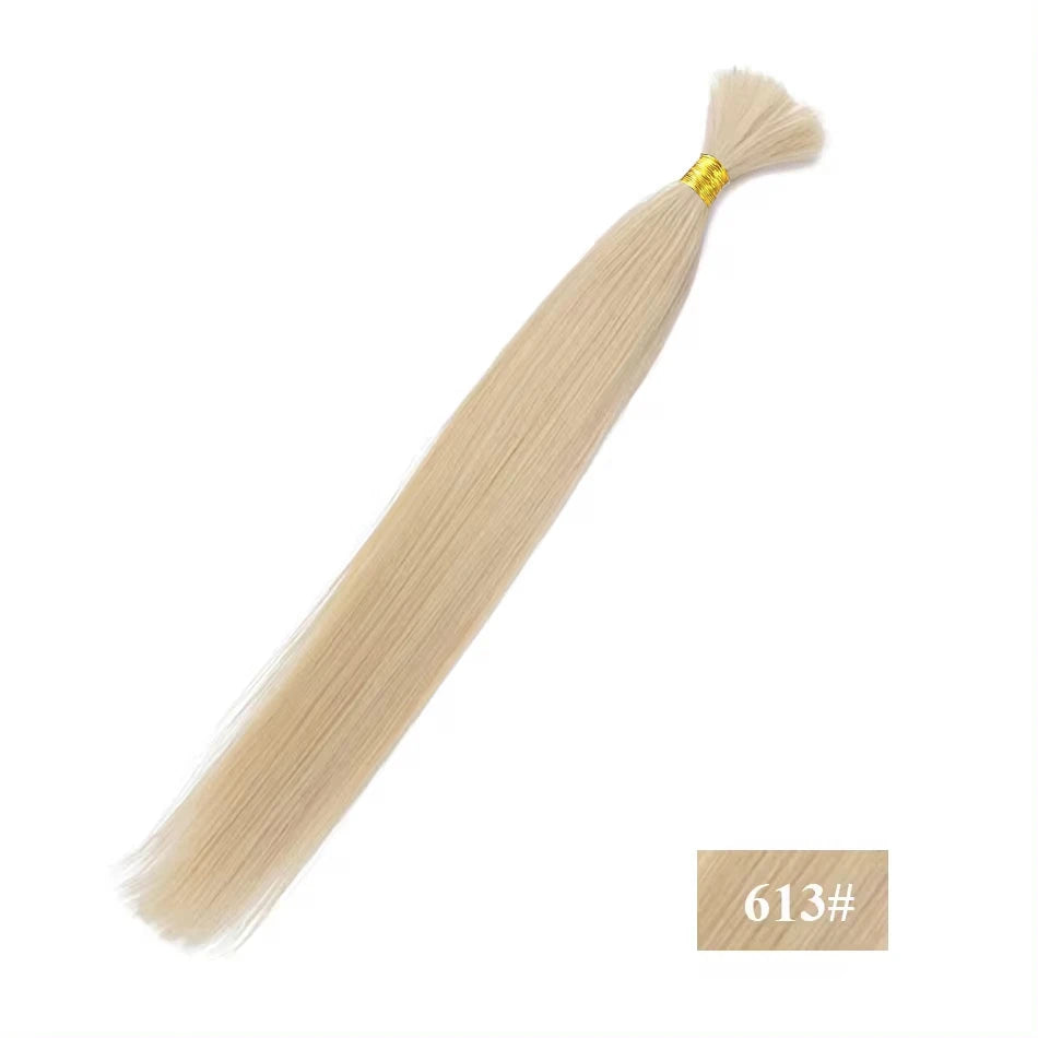 Bulk Hair Silky Straight 100% Human Hair Bulk No Weft Human Hair Extensions 50G 100G Micro Human Braiding Hair For Boho Braids