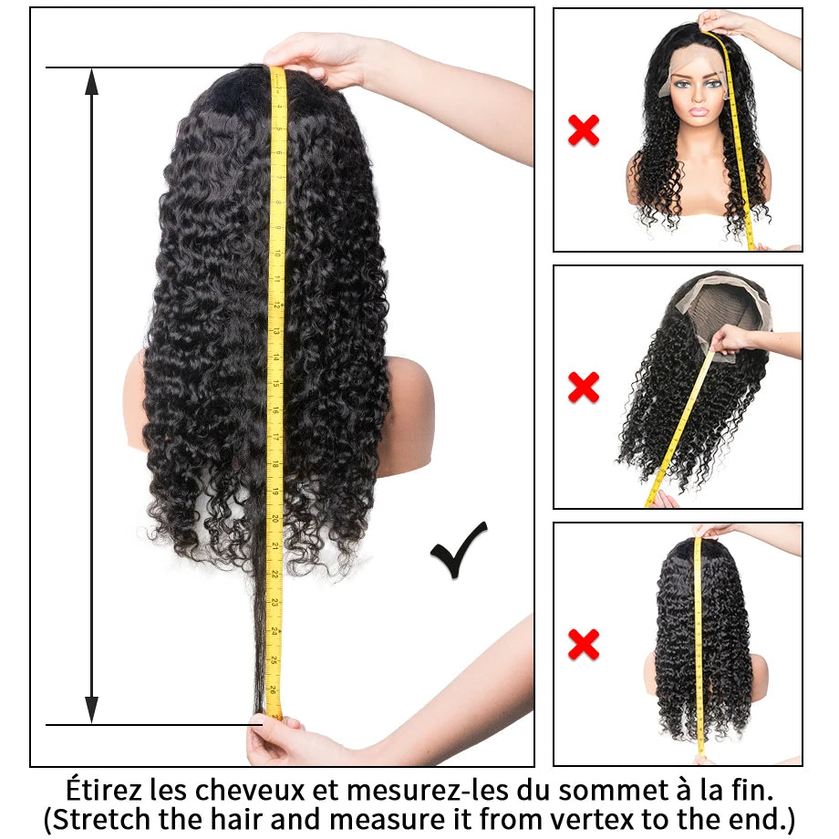 13x4 Water Wave Lace Front Human Hair Wig 13x6 Transparent Deep Wave Lace Frontal Brazilian Wigs For Women Curly Human Hair Wig