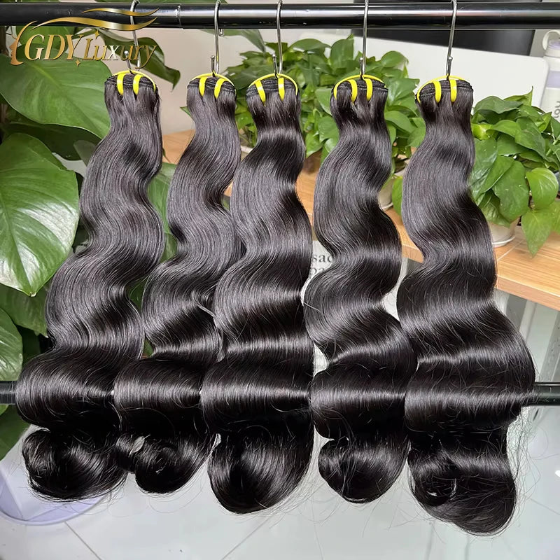15A Grade Super Double Drawn Body Wave Bundles Human Hair Unprocessed Raw Hair Weave Bundles Human Hair Curly Vietnamese Hair