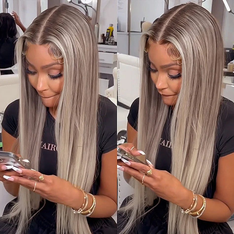 Melodie HD P18 613 Original Blonde Highlight Straight Lace Front Wigs Human Hair 30 40 Inch 13x4 Frontal Wig For Women