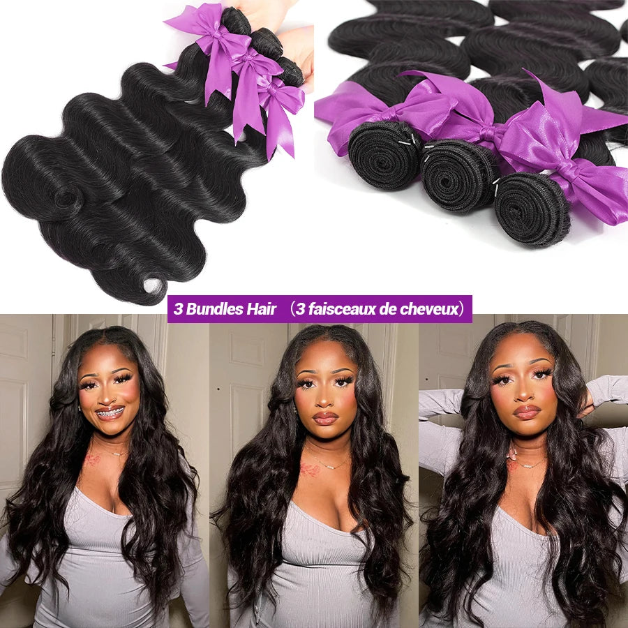 Belextens Body Wave Human Hair Bundles 10A Raw Hair Bundles Brazilian Remy Hair Top Thick Hair Bundles Delivery 3 to 5 Days