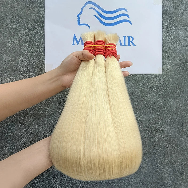 Straight Human Hair Bulk For Braiding Extensiones Cabelo Humano 100% Natural Balck Virgin Weaving Unprocessed No Bulk Human Hair