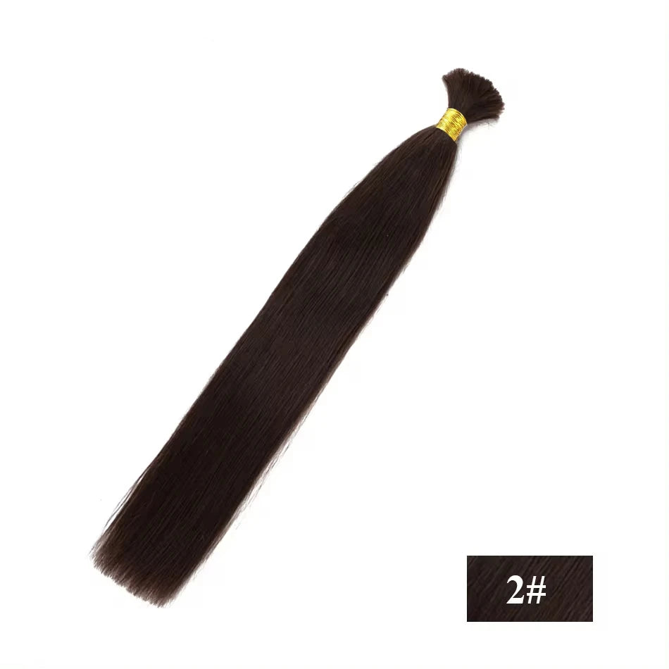 Bulk Hair Silky Straight 100% Human Hair Bulk No Weft Human Hair Extensions 50G 100G Micro Human Braiding Hair For Boho Braids