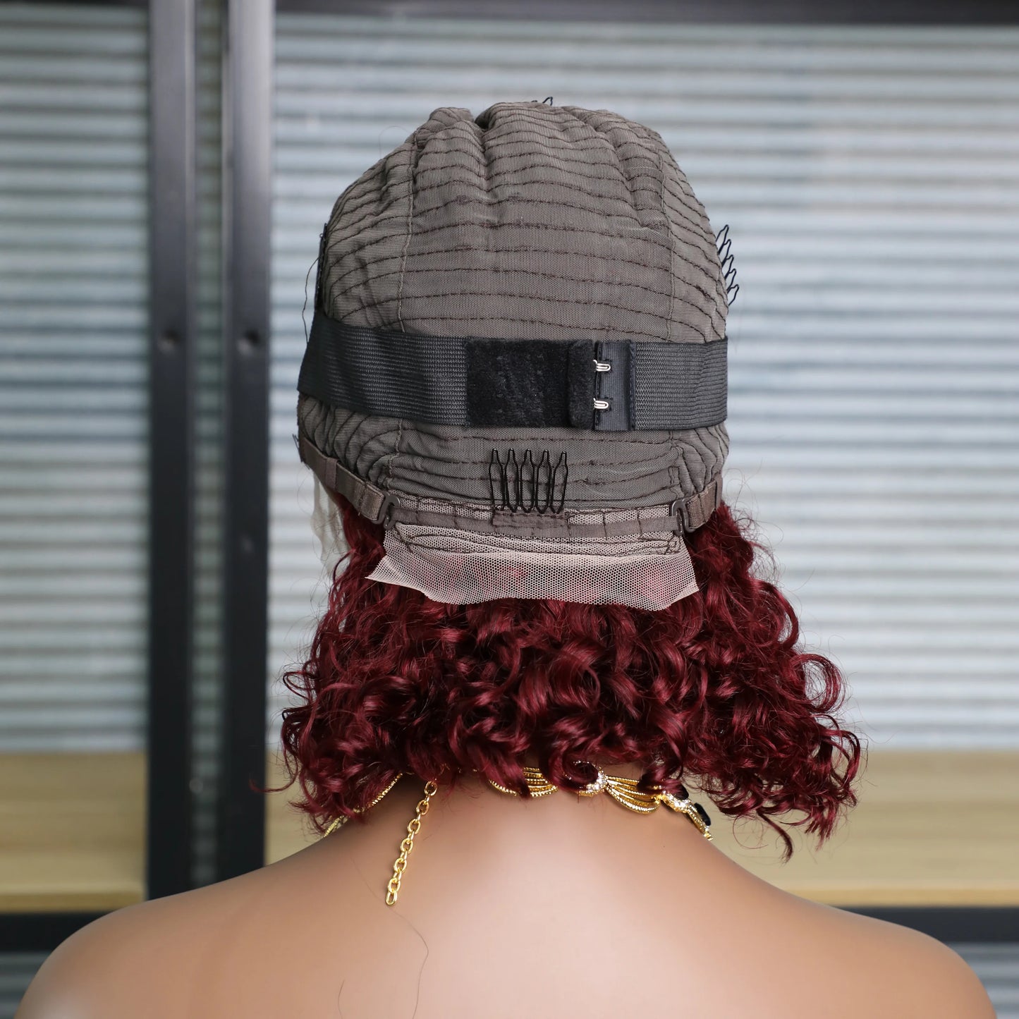 99J Burgundy Curly Wigs Brazilian 13x4 Full Lace Frontal Human Hair Wig 200% Density Colored Water Wave Short Bob Wig Human Hair