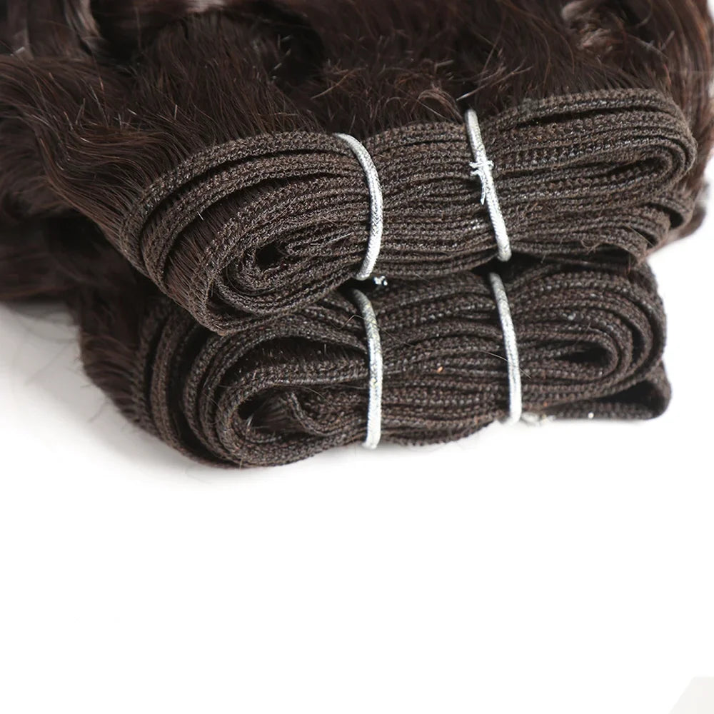 Short Jerry Curl Hair Weave Bundles 2Pcs/Set Brazilian Hair Weave Bundles 12A Remy Human Hair Extensions Natural Brown Remy