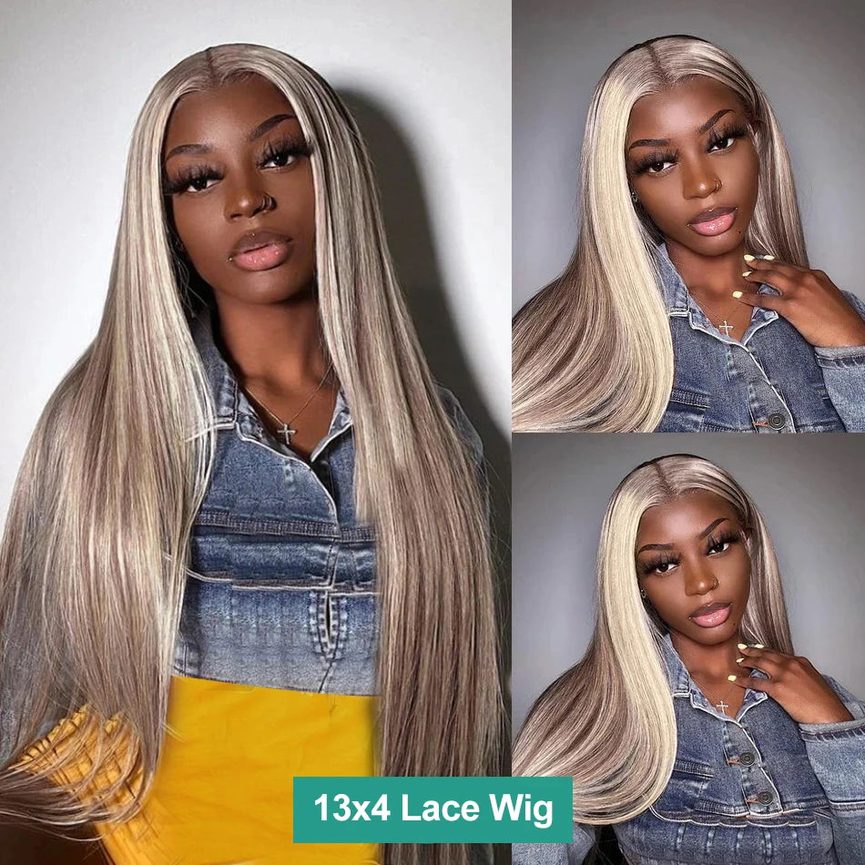 Melodie HD P18 613 Original Blonde Highlight Straight Lace Front Wigs Human Hair 30 40 Inch 13x4 Frontal Wig For Women