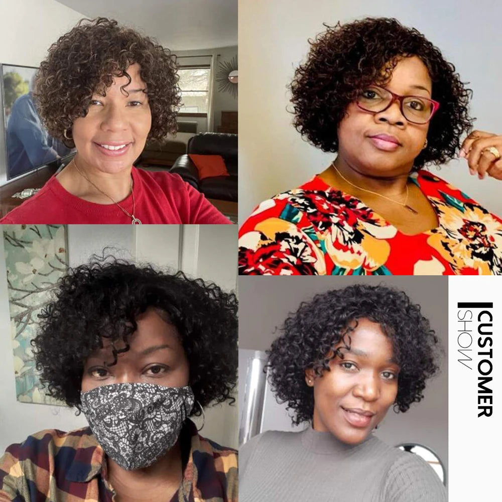 6Pcs/Lot Peruvian Curly Bundles Jerry Curl Double Drawn Human Hair Remy Funmi Hair T1B 30 99J Colored Hair Extension