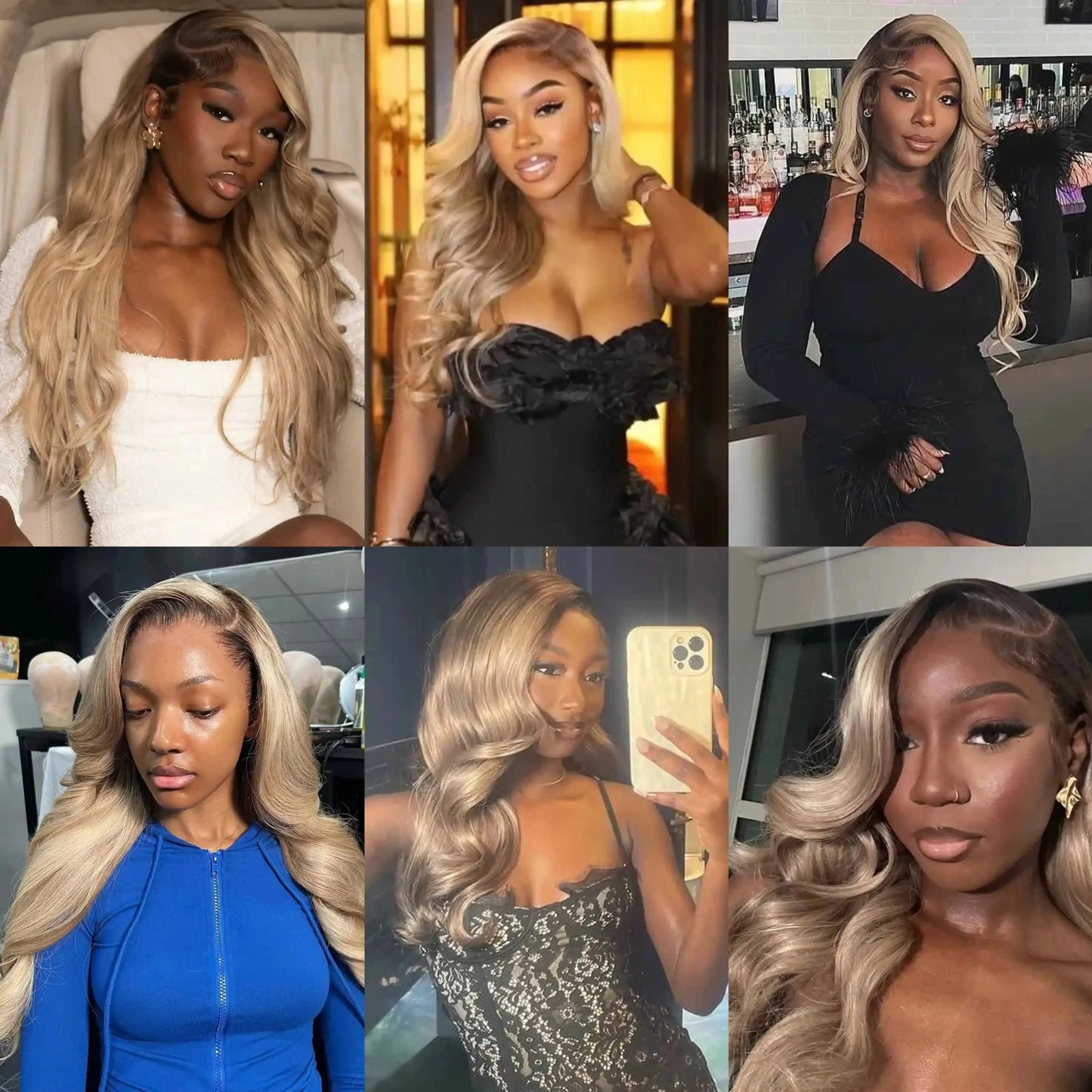 Ombre Blonde 13X4 Transparent Lace Front Human Hair Wig Brown Root Body Wave Ash Blonde 5X5 Closure Wig Pre Plucked