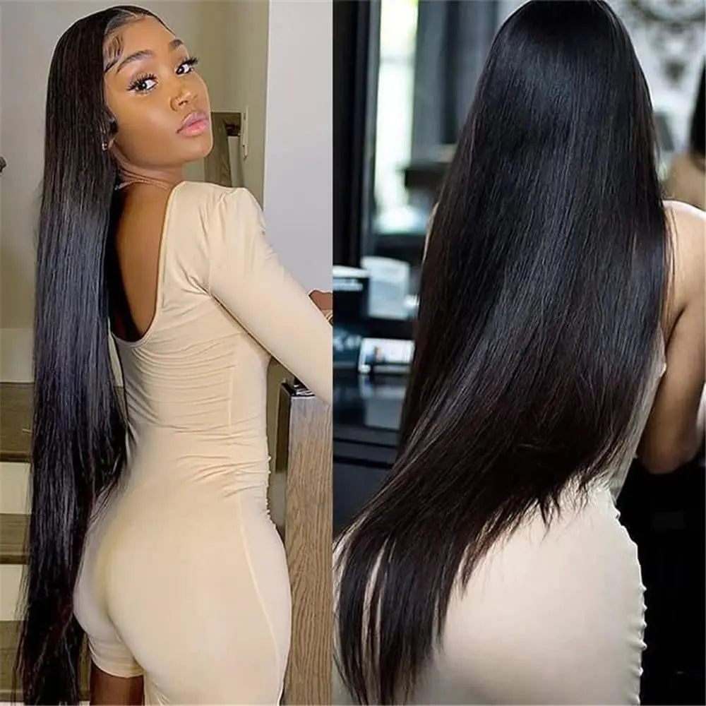 Brazilian 30 40 Inch Raw Virgin Unprocessed 100% Human Hair Extensions Bone Straight 3 4 Bundles Double Weft Bulk Braiding Hair