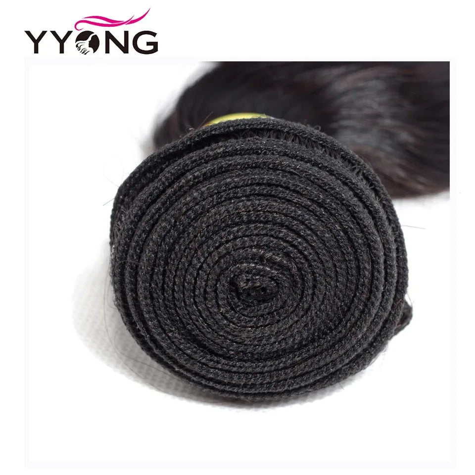 Yyong Body Wave Bundles 1/3/4 Bundles Brazilian Human Hair Weave Bundles 8-32 Inches Remy Human Hair Extensions