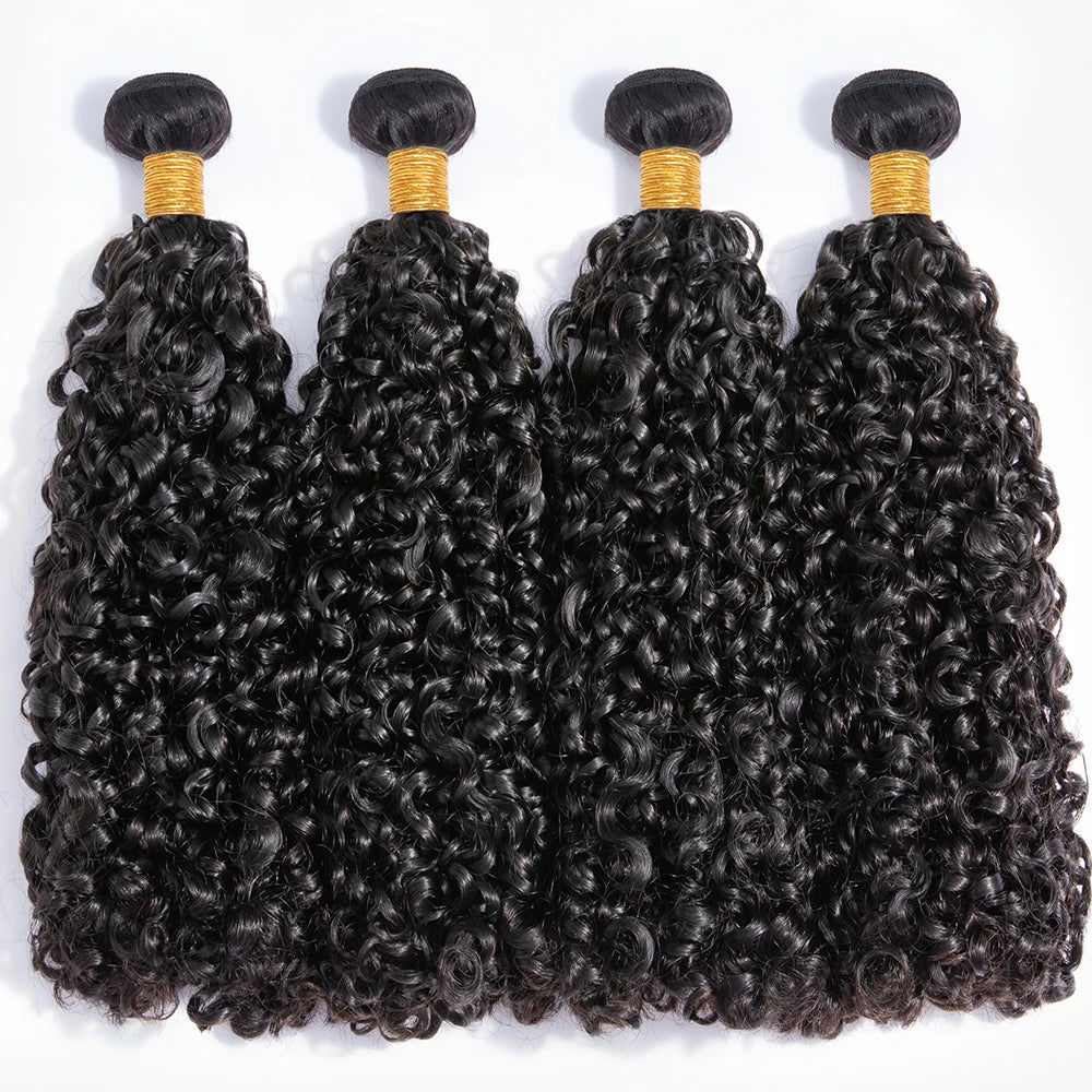 Real Brazilian Spiral Curly 10A Human Hair Bundles Deep Curly Remy Hair Weave Bundles Extensiones 3B-3C Hair Bundles No Tangle