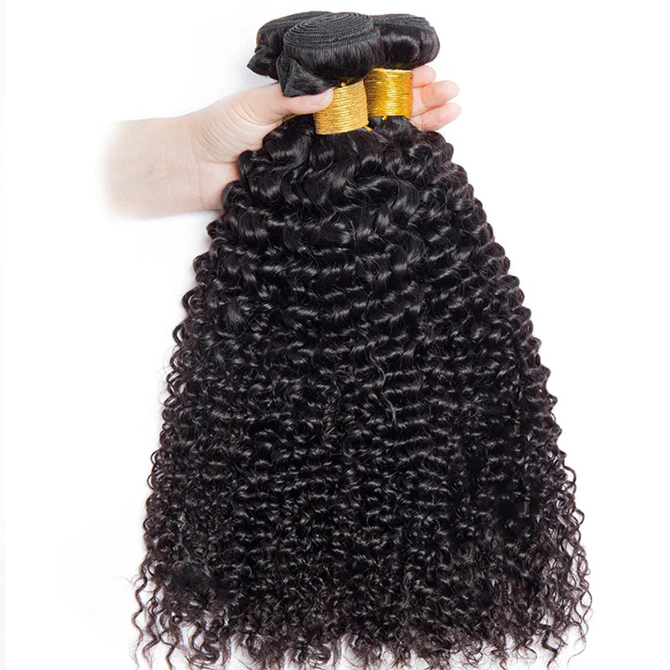 Curly Wave Human Hair Bundles Deep Curly Hair Brazilian Weaving 22 24 26 Inch 1/3 PCS Human Hair Remy Hair Extensions Natural