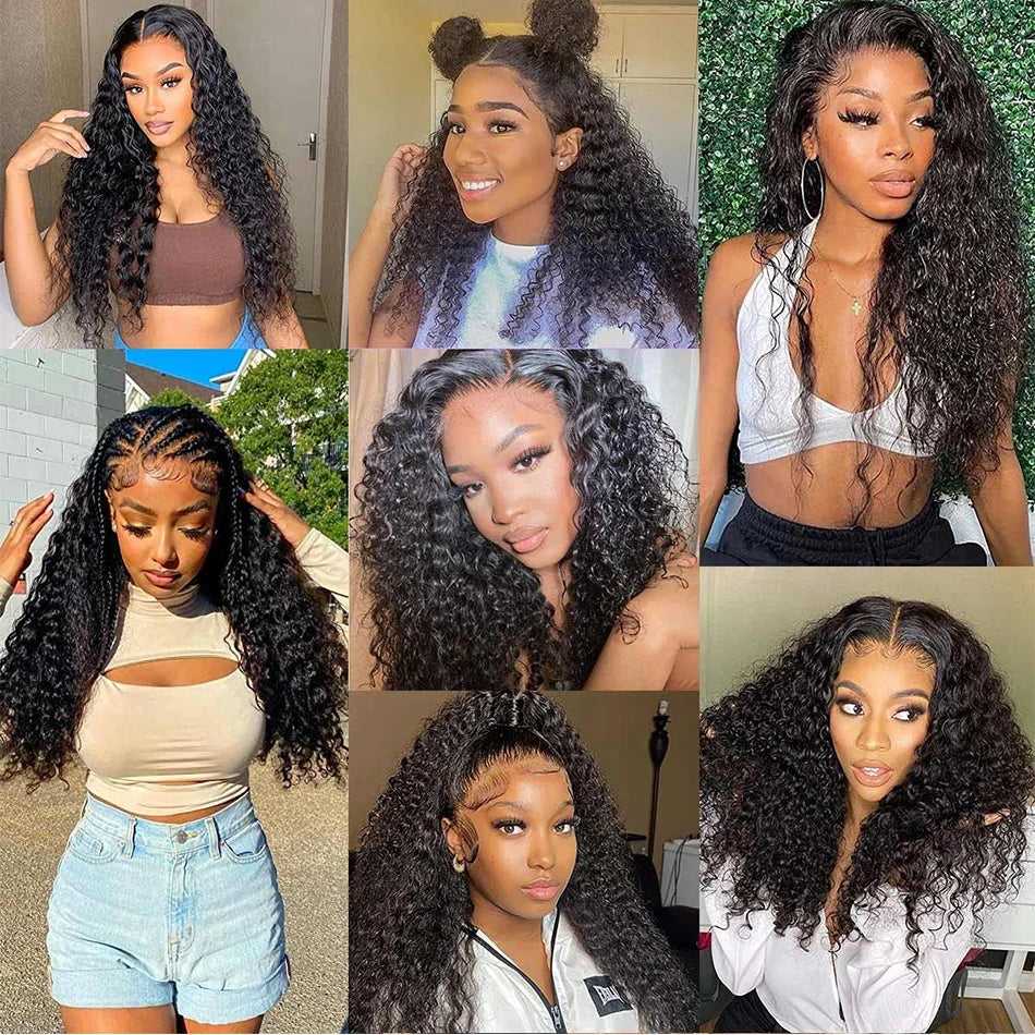 12A Kinky Curly Bundles With Closure Cheap Human Hair Extensions Jerry Curl Bundles Indian Deep Curly Wave Bundles With Closure