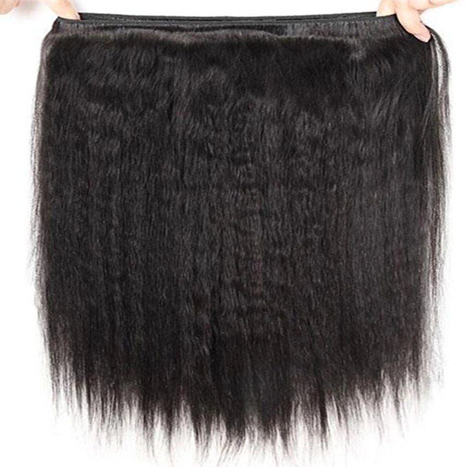 Brazilian Kinky Straight Human Hair Weave Bundles Deal Raw Virgin Hair Tissage Clearance On Sale Yaki Straight Hair Extensions
