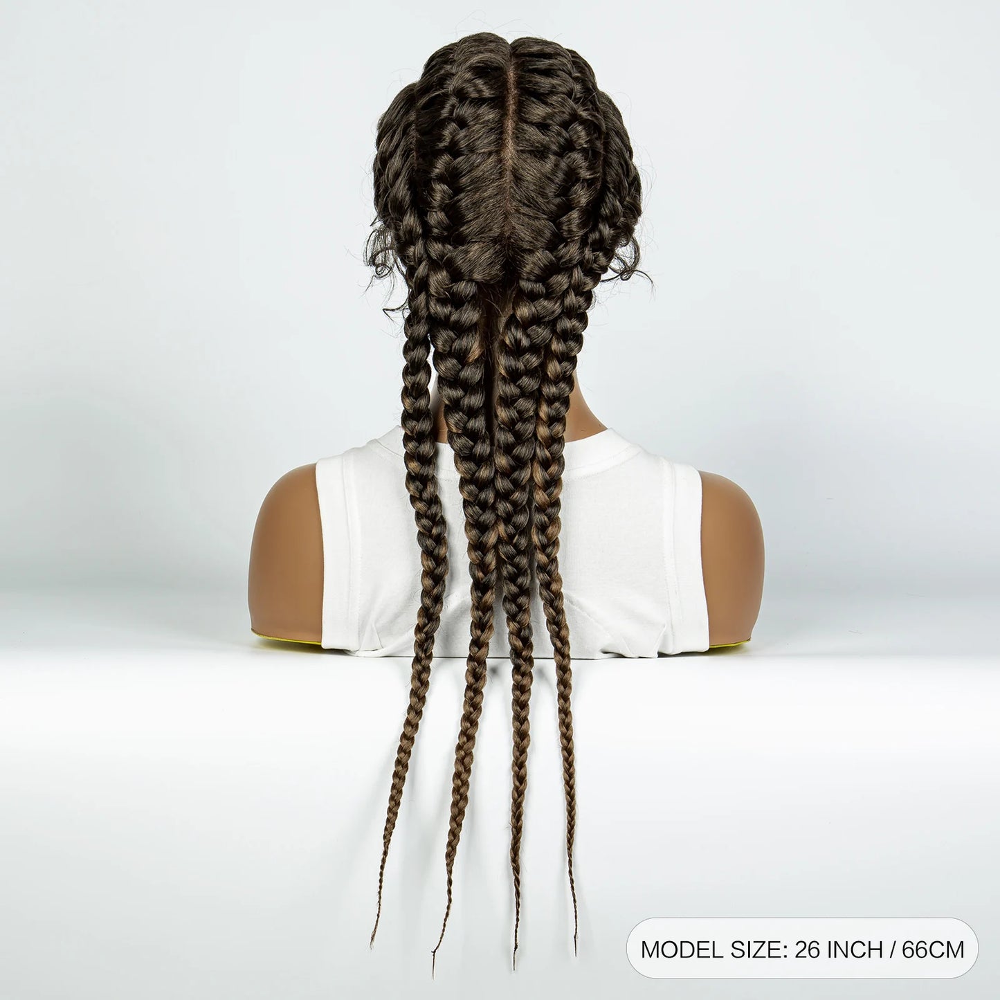Synthetic Lace Wigs Braided Wigs with Baby Hair Long 26 Inches Box Braids Wig for Black Women Lace Front Afro Hair Wigs