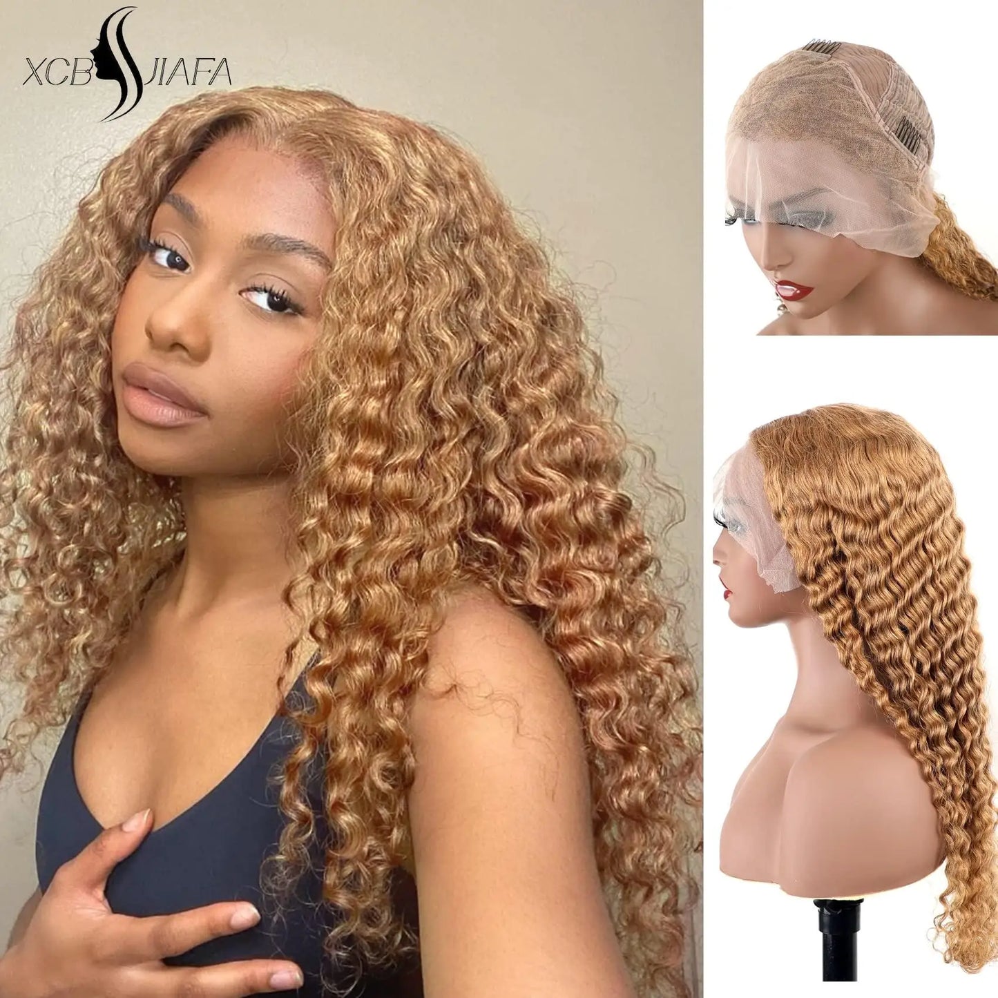 Blonde Human Hair Wig 250 Density 36 Inch Lace Front Human Hair Wig 13X6 Deep Wave Frontal Wig Brazilian Human Hair Colored Wigs