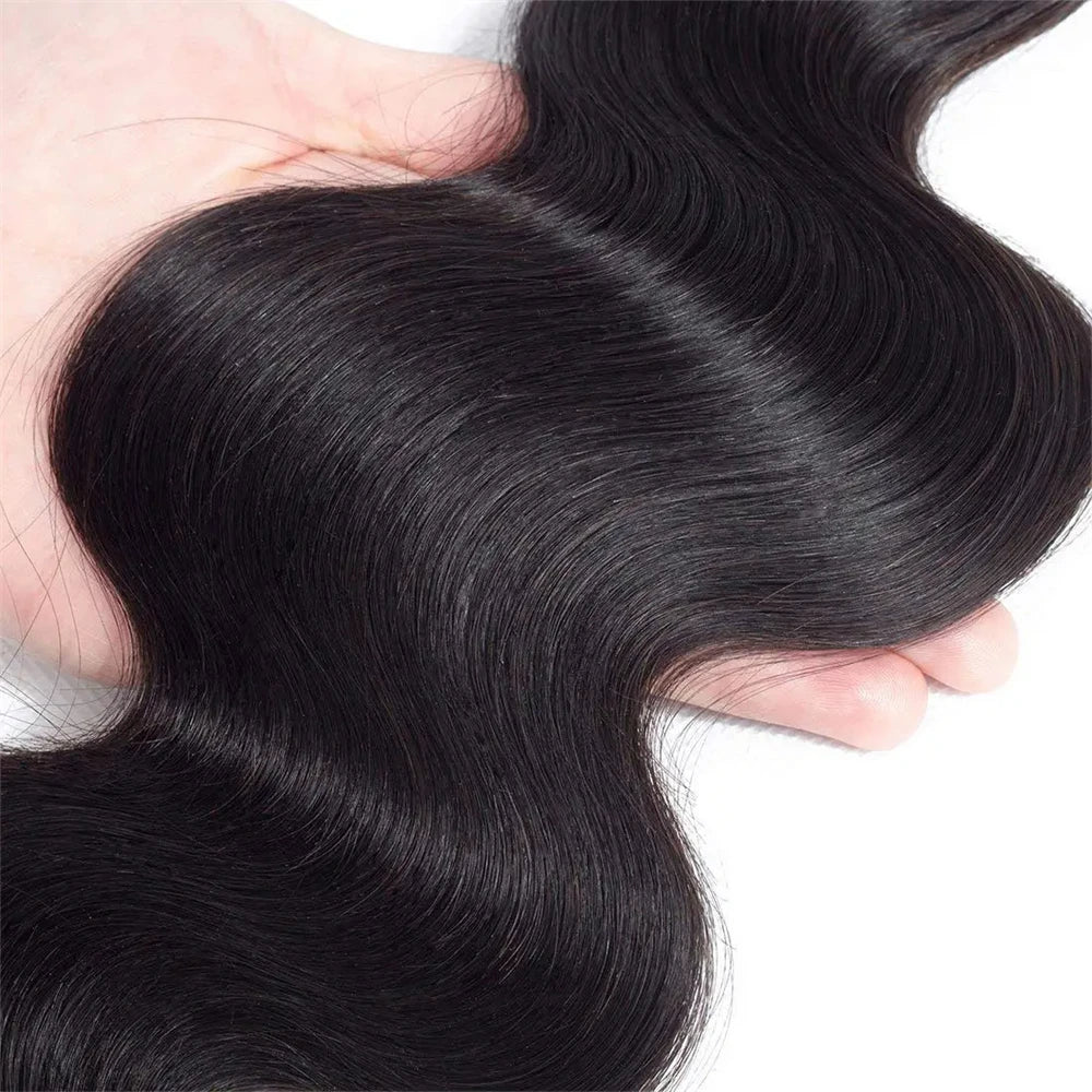 Body Wave Bundles Human Hair Brazilian Hair Weave Bundles 1/3/4 Bundle Deals Human Hair Extensions Natural Colored Hair Tissage