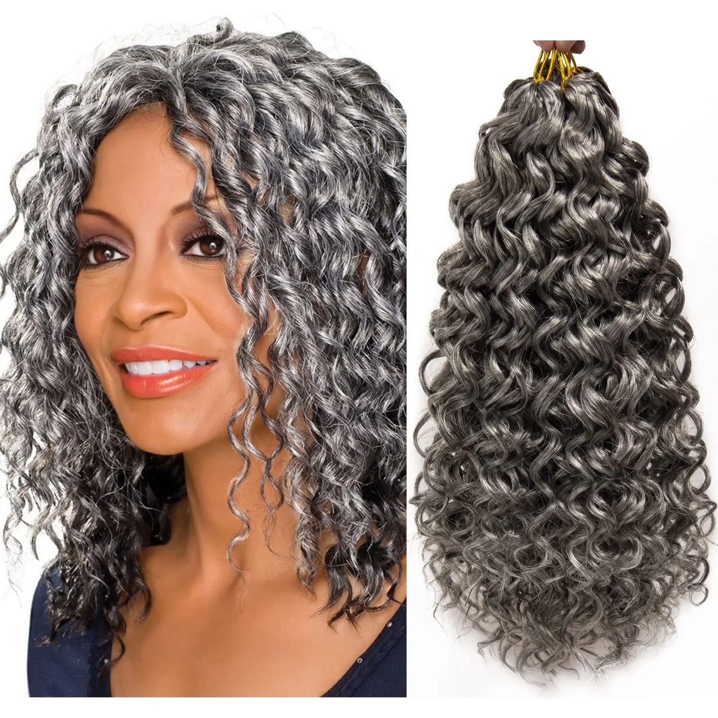 12"GoGo Curl Crochet Hair Short Curly Crochet Hair for Women Water Wave Deep Twist Crochet Braids Synthetic Braiding Hair
