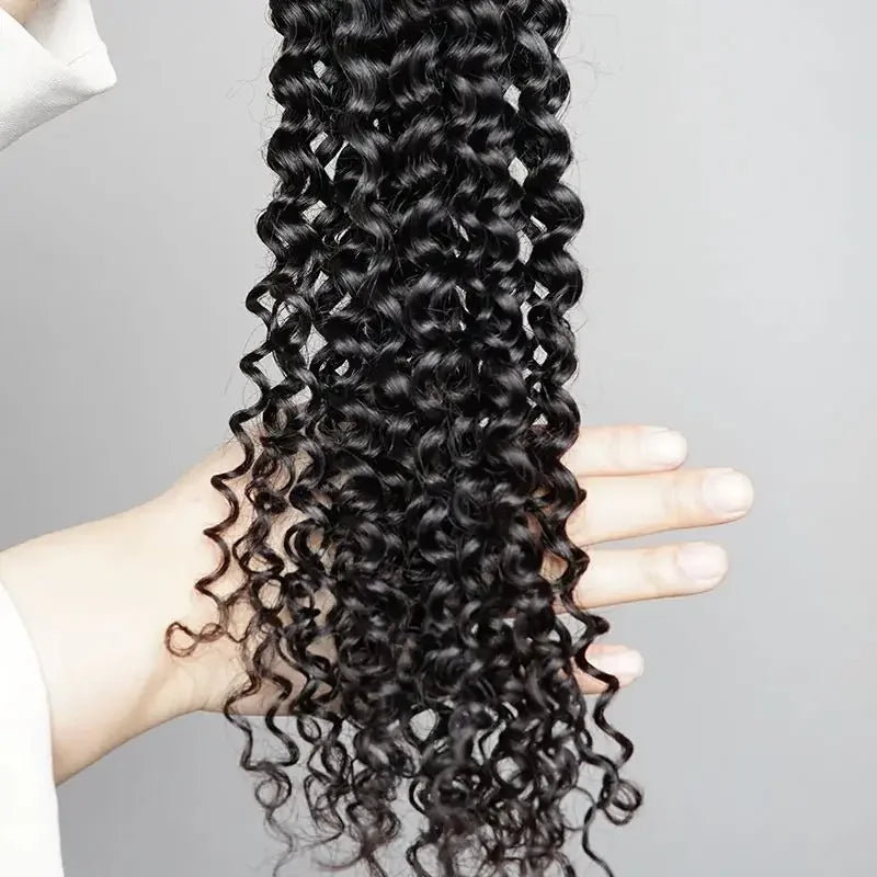 100% Human Hair Bulk for Braiding 1 Bundle Jerry Curly Natural Black Indian Remy Human Boho Braiding Hair Bulk Extensions Bobbi