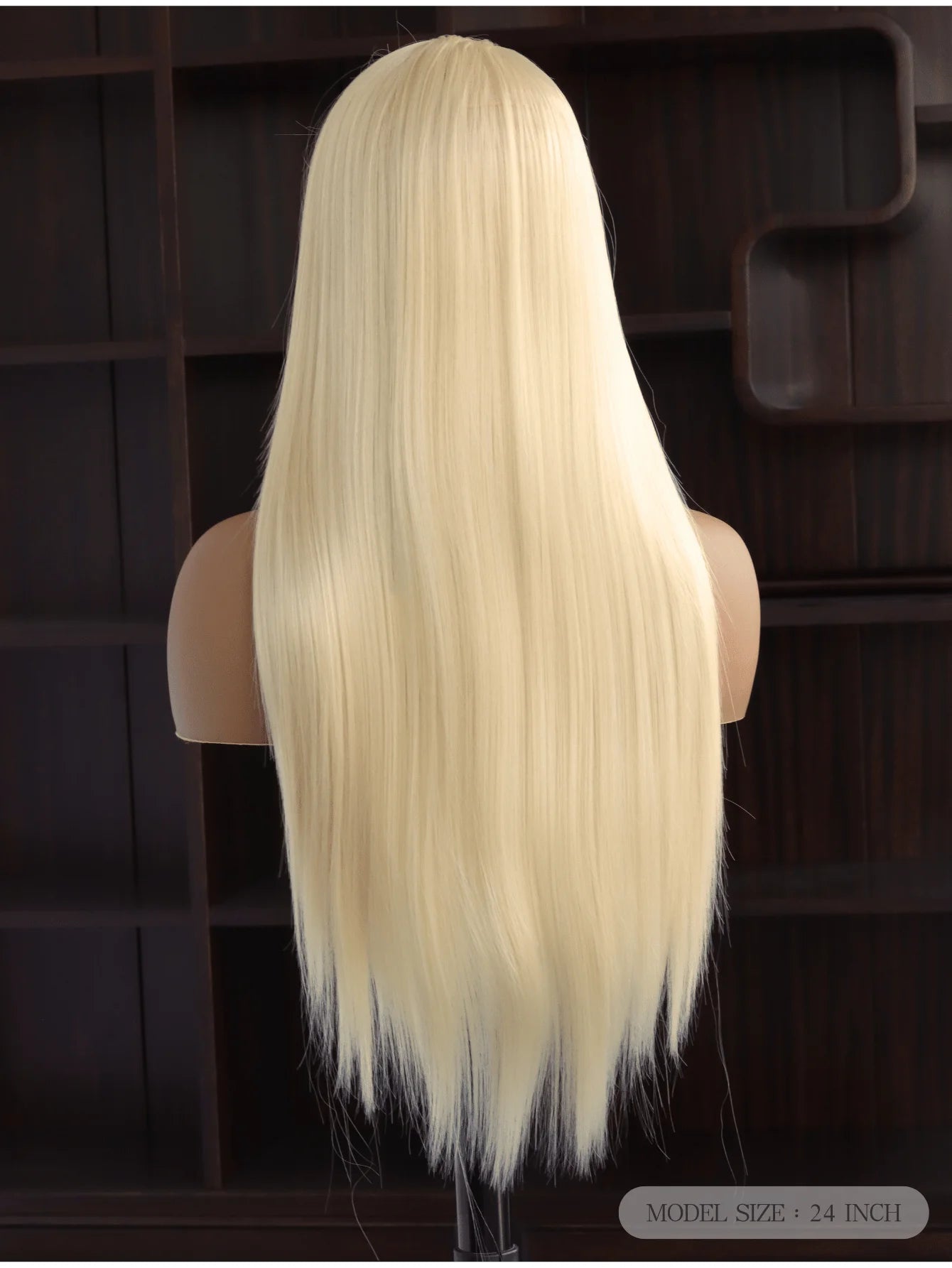 Platinum Blonde Synthetic Lace Front Wigs for Black Women Straight Lace Wig Preplucked Heat Resistant Fiber Women's Wig