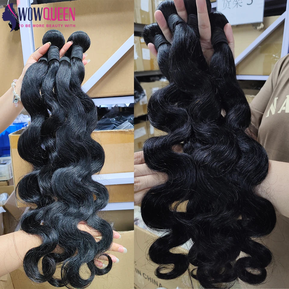 Body Wave Bundles With Closure 4x4 5x5 Hair Weave 3/4 Bundles With Closure 100% Human Hair Bundles Extensions With Lace Closure