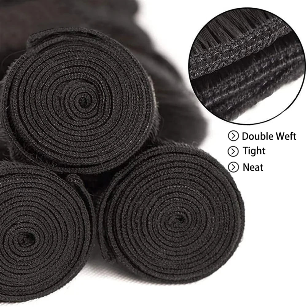 Body Wave Bundles Human Hair Brazilian Hair Weave Bundles 1/3/4 Bundle Deals Human Hair Extensions Natural Colored Hair Tissage