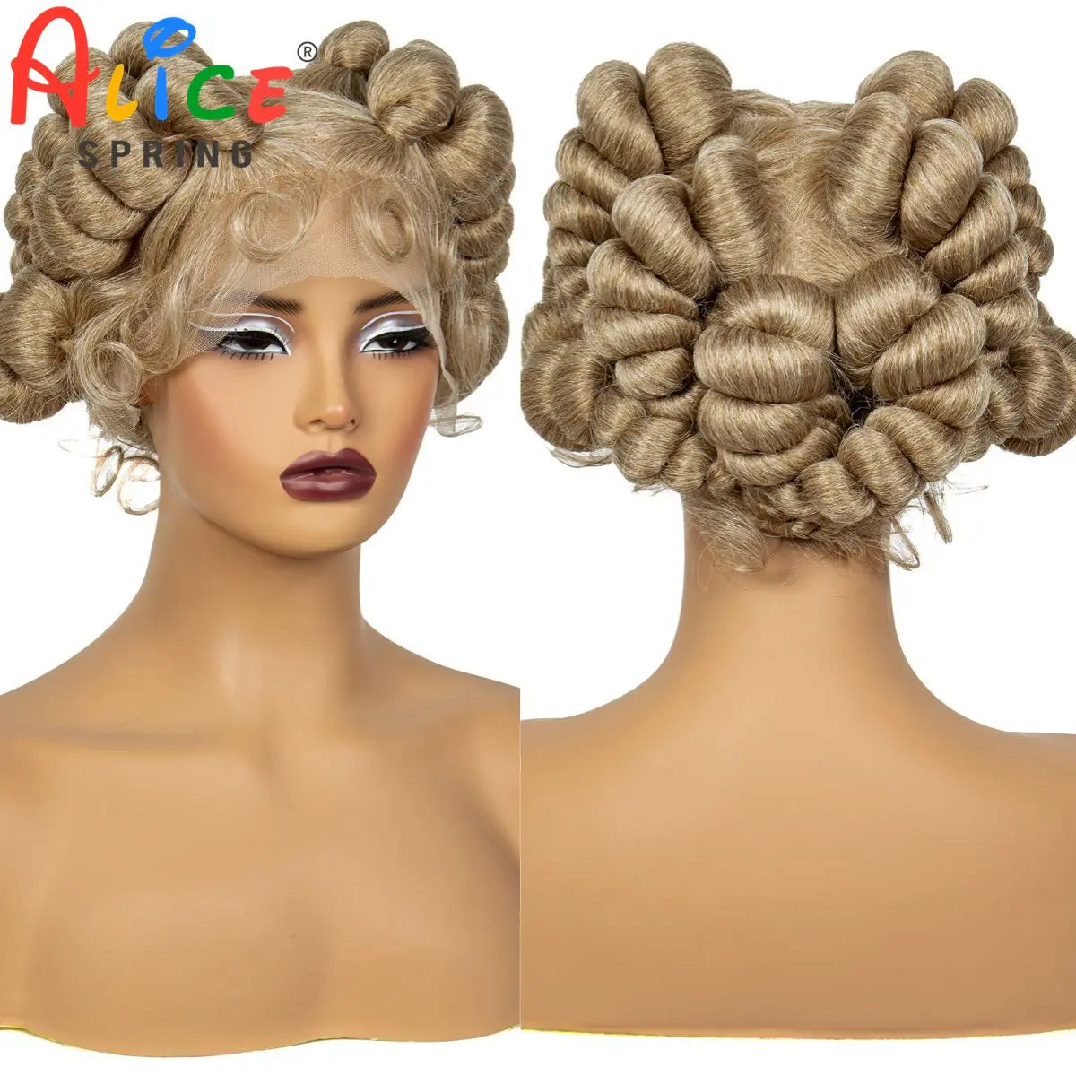 Synthetic Full Lace Handmade Bantu Braided Wigs Short Cute Natural Braided Lace Wigs For Black Women Knotless Braids Wigs
