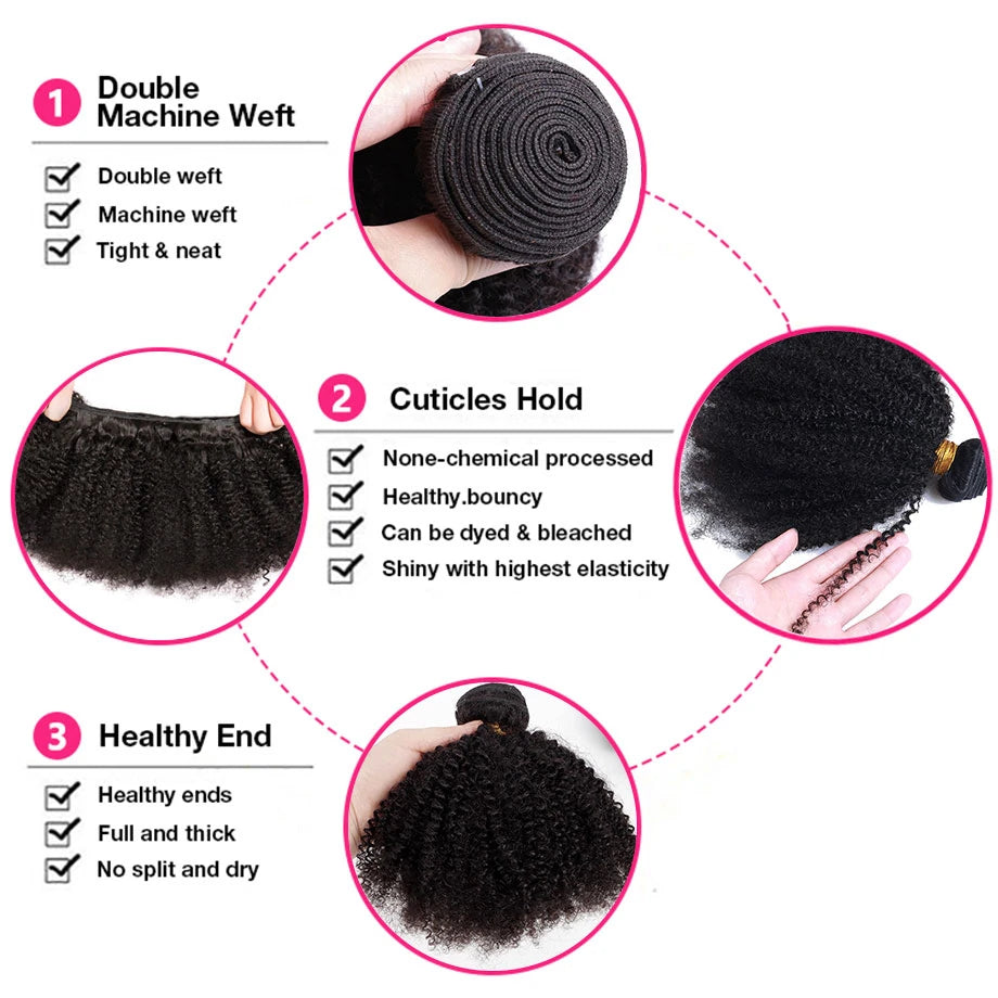 Bouncy Curly Human Hair Bundles With Closure 4x4 Closure Mongolian Afro Kinky Curly Human Hair Extensions With Closure Wholesale