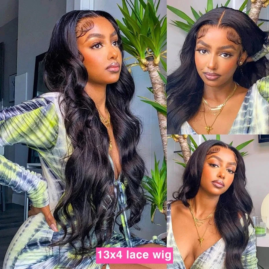 180% Body Wave Lace Front Wigs 360 Lace Wigs HD Lace 13x6 Brazilian Wigs For Women PrePlucked 13x4 Lace Frontal Human Hair Wigs