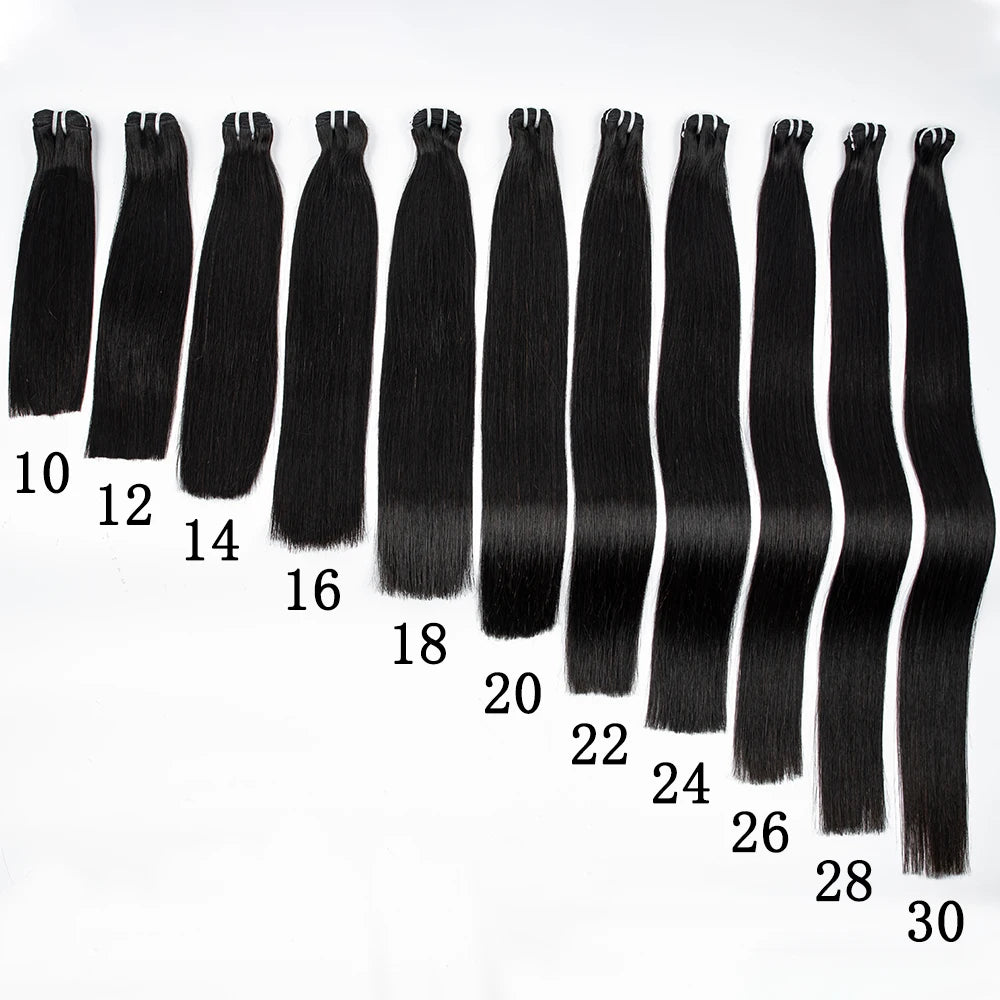 Nabi Straight Hair Bundles With HD 13*4 Lace Frontal 2*6 Closure Double Drawn Silky 100% Vietnamese Human Hair Bundles Weaving