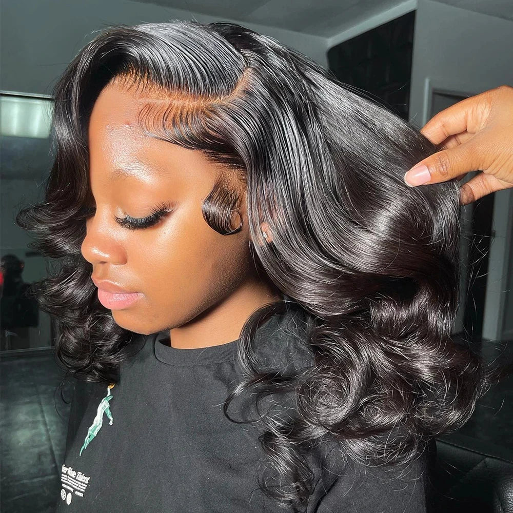 Queen Nala 200 Density Short Bob Body Wave Glueless 7x5 Lace Closure human Hair Wigs Wave 13x6 HD Lace Frontal Wig 100% Human Hair Preplucked 13x4 Lace Front Wig Remy Brazilian Hair Ready To Wear On Sale For Women
