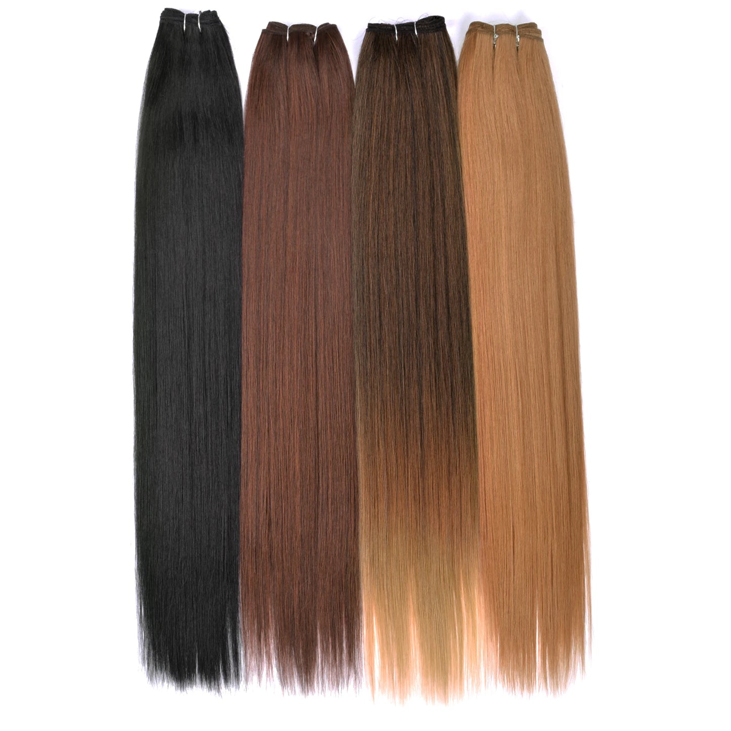 26Inch Synthetic Straight Hair Weave Hair Bundles 150g Natural Long Hair Extensions Yaki Straight Hair Weaving For Women Fake