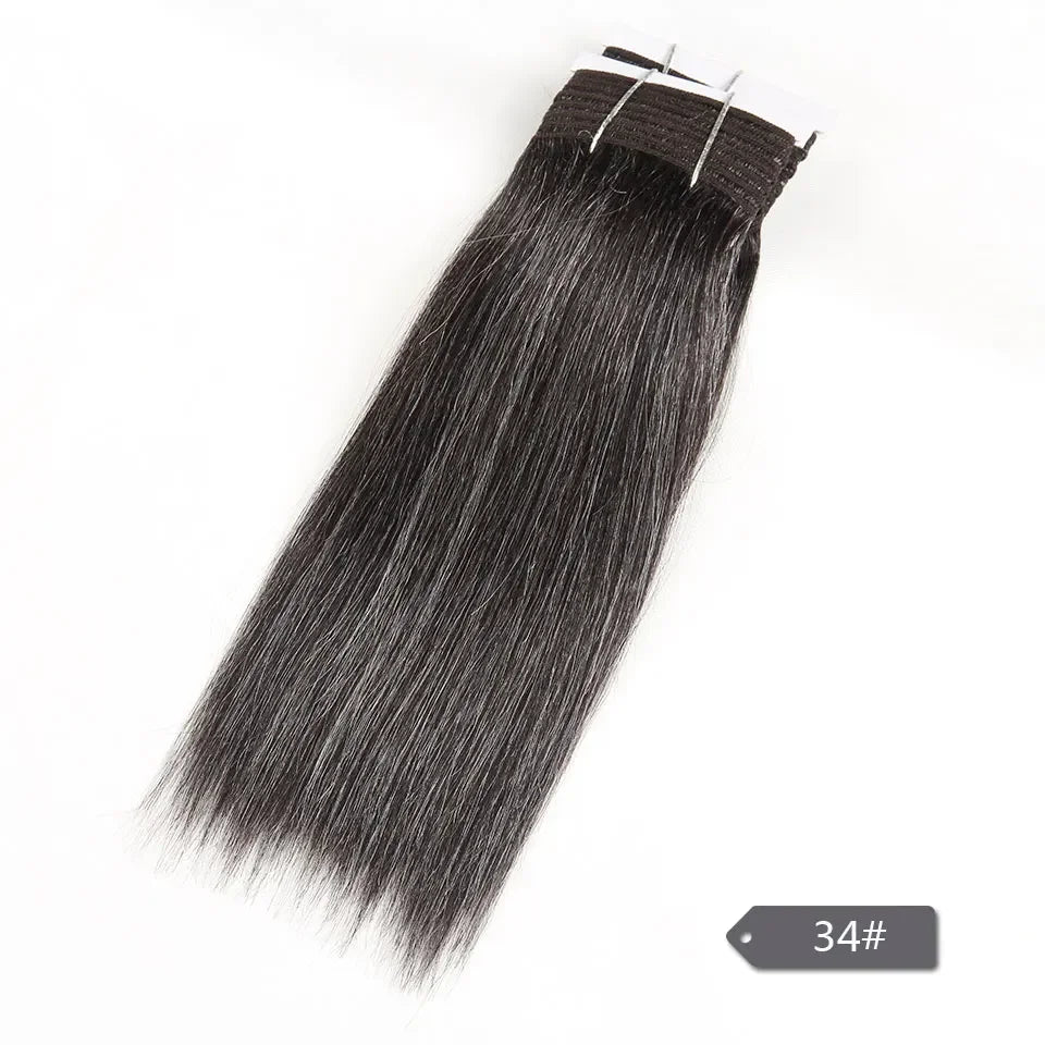 Sleek Yaki Straight Gray Hair Bundles Brazilian Hair Weave Bundles Silver Grey #44 #34 51# For Black Remy Human Hair Extensions