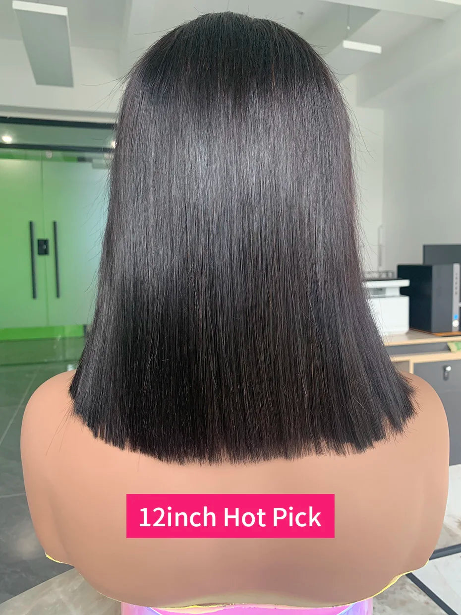 250% 10A Raw Vietnamese Transparent Lace Frontal Wig Human Hair 13x4 13x6 Bob Preplucked Bleached Knots Human Hair Wig for Women