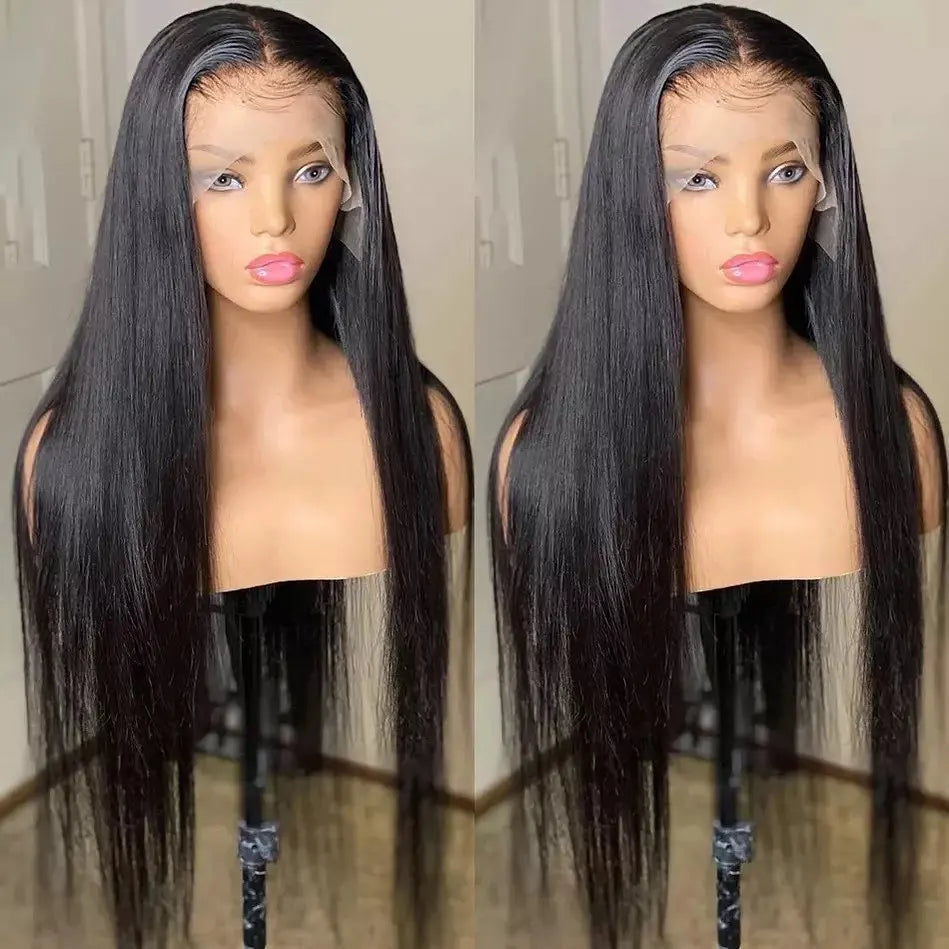 30 32inch Straight Lace Front Human Hair Wig 13x4 13X6 Transparent Lace Frontal Wig Brazilian 5x5 Closure Cheaper Wigs For Women