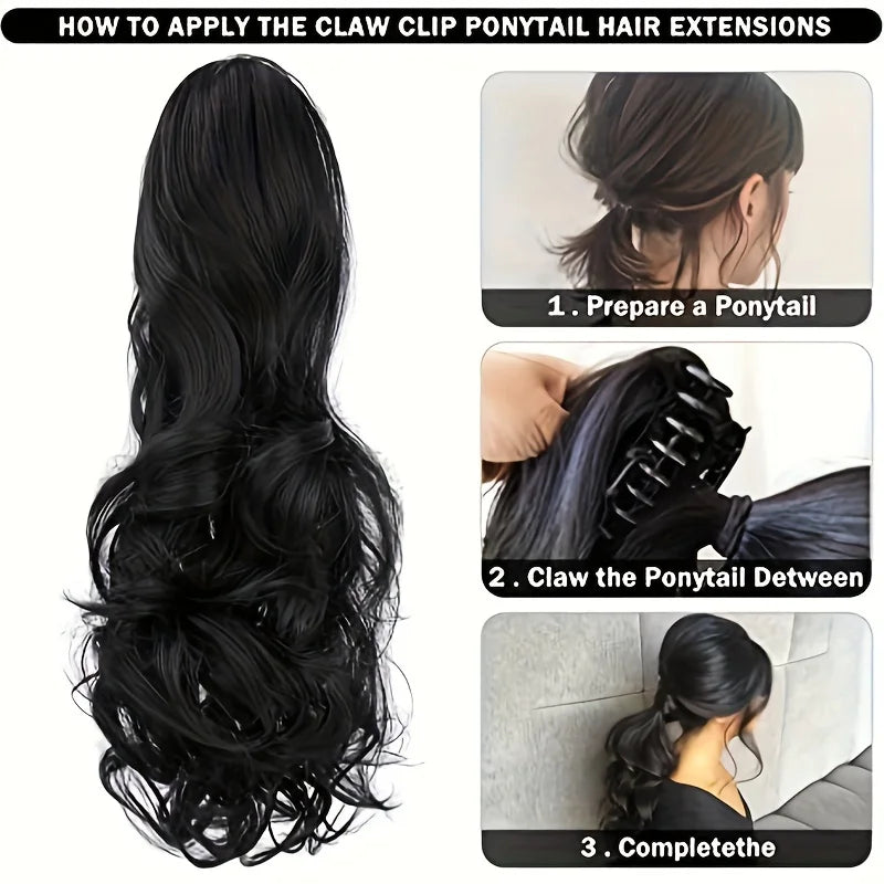 Synthetic "22"Easy-Clip Curly Ponytail Extension Transform Your Look with Instant Volume amp Glam for Stylish Caucasian Women