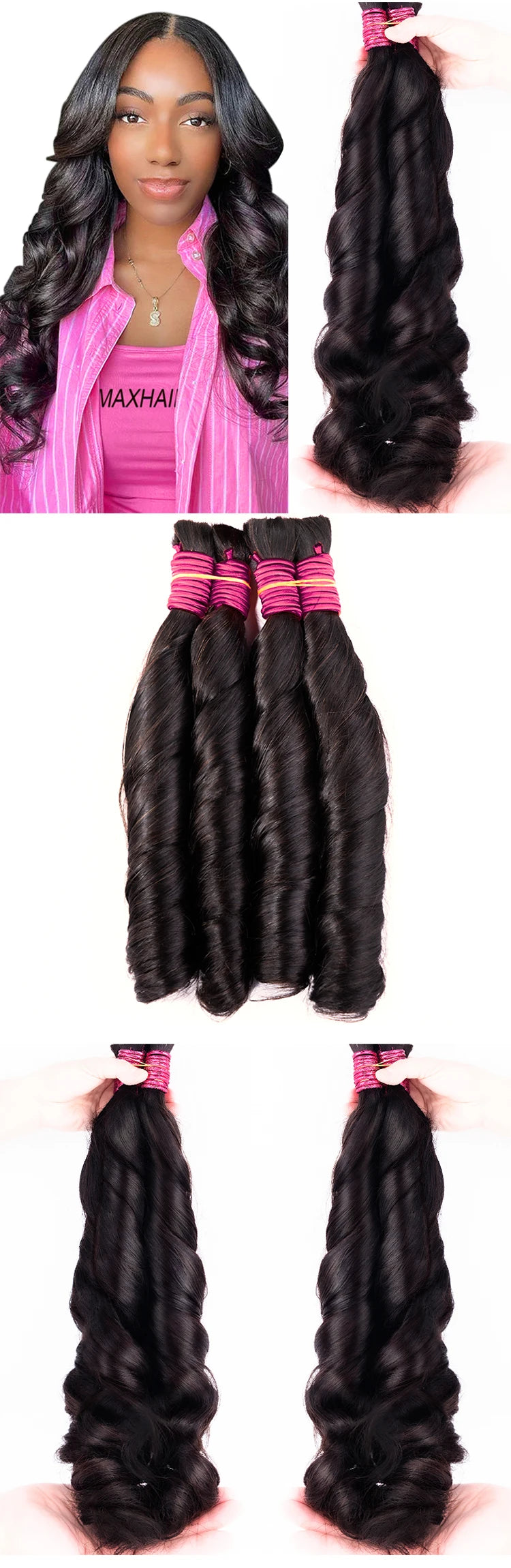 Natural Braiding Hair Human Bulk Hair Deep Wave Bulk Human Braiding Hair for Braids Hair No Weft Virgin Human Hair Extensions
