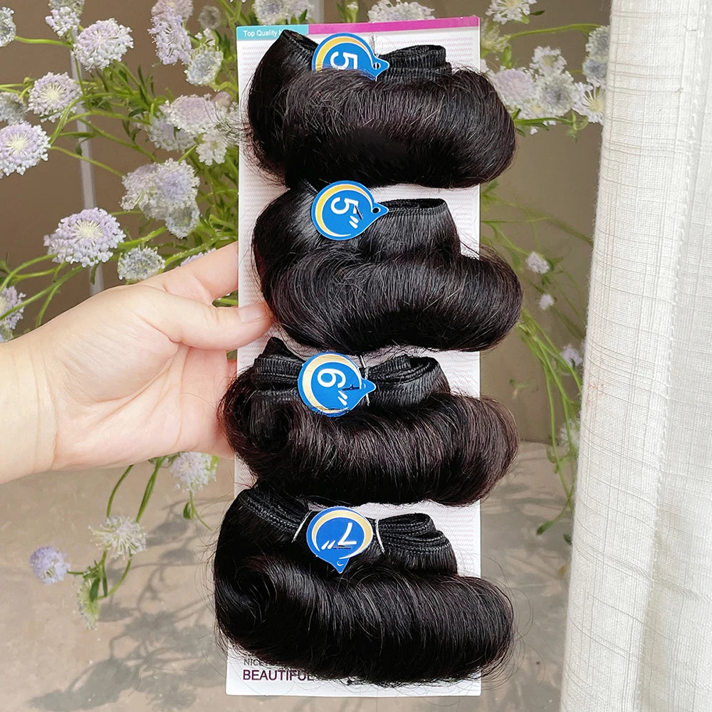 4Pcs/Lot Loose Wave Hair Extensions 100% Human Hair Bundles 1B 27 30 99J Burgundy Colored Indian Human Hair Weave Bundles